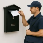 WALL MOUNTED METAL POST BOX WITH LOCK - WEATHERPROOF SECURE MAILBOX FOR HOME & OFFICE, DURABLE OUTDOOR LETTER BOX - Image 9