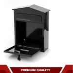 WALL MOUNTED METAL POST BOX WITH LOCK - WEATHERPROOF SECURE MAILBOX FOR HOME & OFFICE, DURABLE OUTDOOR LETTER BOX - Image 6