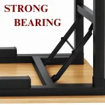 FOLDING WOODEN COMPUTER TABLE - DOUBLE LAYER | STEEL FRAME TABLE FOR HOME & OFFICE - Image 13