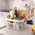 METAL STORAGE BASKET FOR HOME AND OFFICE - STORAGE BIN & BASKETS - Image 8