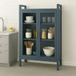 KITCHEN STEEL CABINET WITH DOUBLE DOORS - 3 LAYER SHELF STORAGE ORGANIZER FOR KITCHEN ITEMS, BOOKS AND GARAGE - Image 9