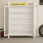 Metal Storage Cabinet with Clear Doors – Carbon Steel Kitchen & Display Rack - 5 Layer Shelf - Image 10