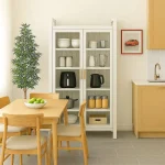 Metal Storage Cabinet with Clear Doors – Carbon Steel Kitchen & Display Rack - 5 Layer Shelf - Image 8