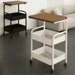 MULTIPURPOSE STEEL STORAGE CART WITH WHEELS - KITCHEN TROLLEY, OFFICE RACK, KIDS ORGANIZER - Image 4