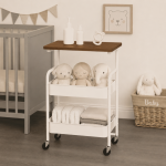 MULTIPURPOSE STEEL STORAGE CART WITH WHEELS - KITCHEN TROLLEY, OFFICE RACK, KIDS ORGANIZER - Image 6