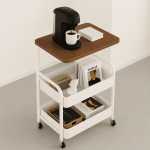 MULTIPURPOSE STEEL STORAGE CART WITH WHEELS - KITCHEN TROLLEY, OFFICE RACK, KIDS ORGANIZER - Image 7