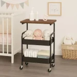 MULTIPURPOSE STEEL STORAGE CART WITH WHEELS - KITCHEN TROLLEY, OFFICE RACK, KIDS ORGANIZER - Image 9