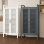 Metal Storage Cabinet with Clear Doors – Carbon Steel Kitchen & Display Rack - 5 Layer Shelf - Image 11