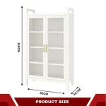 PREMIUM DOUBLE-DOOR METAL KITCHEN CABINET - 4 LAYER BOOK SHELF AND STORAGE RACK - Image 8