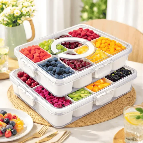 SERVING TRAY WITH LID & HANDLE
