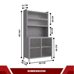 STEEL KITCHEN STORAGE CABINET - MICROWAVE AND OVEN RACK - Image 2