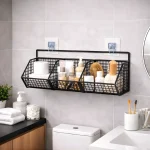 WALL MOUNT MESH WIRE STORAGE BASKET - MULTIPURPOSE HANING ORGANIZER - 1/2/3 LAYERS - Image 5