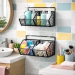 WALL MOUNT MESH WIRE STORAGE BASKET - MULTIPURPOSE HANING ORGANIZER - 1/2/3 LAYERS - Image 13