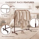 HEAVY DUTY CLOTHES STAND, GARMENT RACK |  ADJUSTABLE AND EXPANDABLE - Image 3