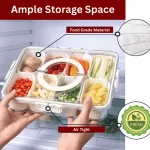 SERVING TRAY WITH LID & HANDLE - 8 COMPARTMENTS SNACK BOX - FRUITS PLATTER ORGANIZER - Image 7