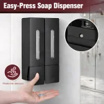 WALL MOUNT HAND WASH SOAP PUMP  - 400ML x 2 -  SOAP LIQUID DISEPNSER - Image 9