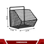 WALL MOUNT MESH WIRE STORAGE BASKET - MULTIPURPOSE HANING ORGANIZER - 1/2/3 LAYERS - Image 2