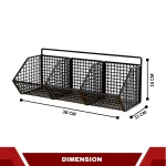 WALL MOUNT MESH WIRE STORAGE BASKET - MULTIPURPOSE HANING ORGANIZER - 1/2/3 LAYERS - Image 4