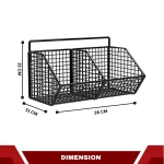 WALL MOUNT MESH WIRE STORAGE BASKET - MULTIPURPOSE HANING ORGANIZER - 1/2/3 LAYERS - Image 3