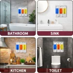 BATHROOM LIQUID DISPENSER - 900ML REFILLABLE SHOWER GEL AND SHAMPOO DISPENSER - Image 3