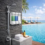 BATHROOM LIQUID DISPENSER - 900ML REFILLABLE SHOWER GEL AND SHAMPOO DISPENSER - Image 4