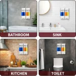 BATHROOM SOAP DISPENSER - 600ML REFILLABLE SHOWER GEL AND SHAMPOO DISPENSER - Image 5