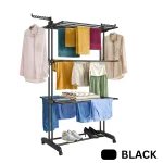 CLOTHES AIRER RACK - LAUNDRY CLOTHES DRYING RACK - BLACK