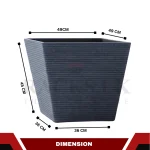 LARGE SQUARE PLANT POT - FLOWER POT FOR INDOOR AND OUT DOOR - Image 4