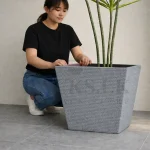 LARGE SQUARE PLANT POT - FLOWER POT FOR INDOOR AND OUT DOOR - Image 9