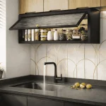 KITCHEN WALL CABINET | WALL MOUNTED STORAGE CABINET WITH HANGING BOARD - Image 12