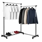 PORTABLE CLOTHES HANGING RACK FOR HOME AND SHOP USE - DOUBLE LAYER