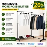 PORTABLE CLOTHES HANGING RACK  - DOUBLE LAYER