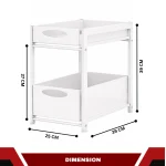 2 LAYER PULL OUT RACK - UNDER CABINET SLIDING STORAGE ORGANIZER | Kitchen Rack Sri Lanka - Image 3