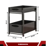 2 LAYER PULL OUT RACK - UNDER CABINET SLIDING STORAGE ORGANIZER | Kitchen Rack Sri Lanka - Image 2