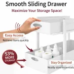 2 LAYER PULL OUT RACK - UNDER CABINET SLIDING STORAGE ORGANIZER | Kitchen Rack Sri Lanka - Image 9