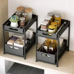 2 LAYER PULL OUT RACK - UNDER CABINET SLIDING STORAGE ORGANIZER | Kitchen Rack Sri Lanka - Image 11