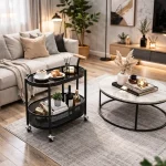 MODERN GLASS TOP COFFEE TABLE - DURABLE & STYLISH LIVING ROOM FURNITURE - Image 4