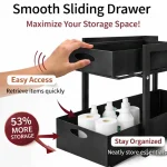 2 LAYER PULL OUT RACK - UNDER CABINET SLIDING STORAGE ORGANIZER | Kitchen Rack Sri Lanka - Image 14