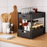 2 LAYER PULL OUT RACK - UNDER CABINET SLIDING STORAGE ORGANIZER | Kitchen Rack Sri Lanka - Image 7