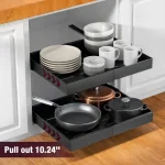 EXPANDABLE PULL OUT CABINET ORGANIZER - UNDER CABINET SLIDE OUT DRAWER RACK - Image 5