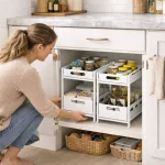 2 LAYER PULL OUT RACK - UNDER CABINET SLIDING STORAGE ORGANIZER | Kitchen Rack Sri Lanka - Image 6