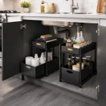 2 LAYER PULL OUT RACK - UNDER CABINET SLIDING STORAGE ORGANIZER | Kitchen Rack Sri Lanka - Image 5
