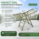 ALUMINIUM FOLDABLE CLOTH DRYING RACK - INDOOR & OUTDOOR - Image 2