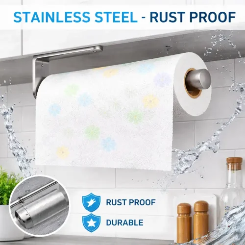 Stainless steel kitchen towel holder