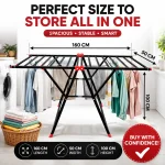 HEAVY DUTY FOLDABLE CLOTH DRYING RACK - THICKENED TUBES - Image 2