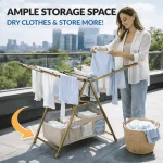 ALUMINIUM FOLDABLE CLOTH DRYING RACK - INDOOR & OUTDOOR - Image 6