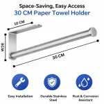 Stainless steel kitchen towel holder - Image 2