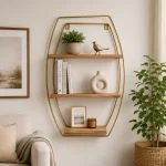Gold Wall Mount Decorative Shelf