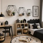 Wall Mount Home / Wall Decor – Modern Geometry Set of 3 (Black & Gold ) - Image 5