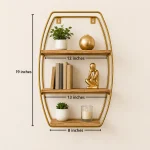 Gold Wall Mount Decorative Shelf - Image 2